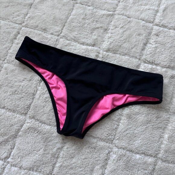 Victoria's Secret PINK | Solid Black Bikini Bottoms | Size Small - Picture 2 of 9